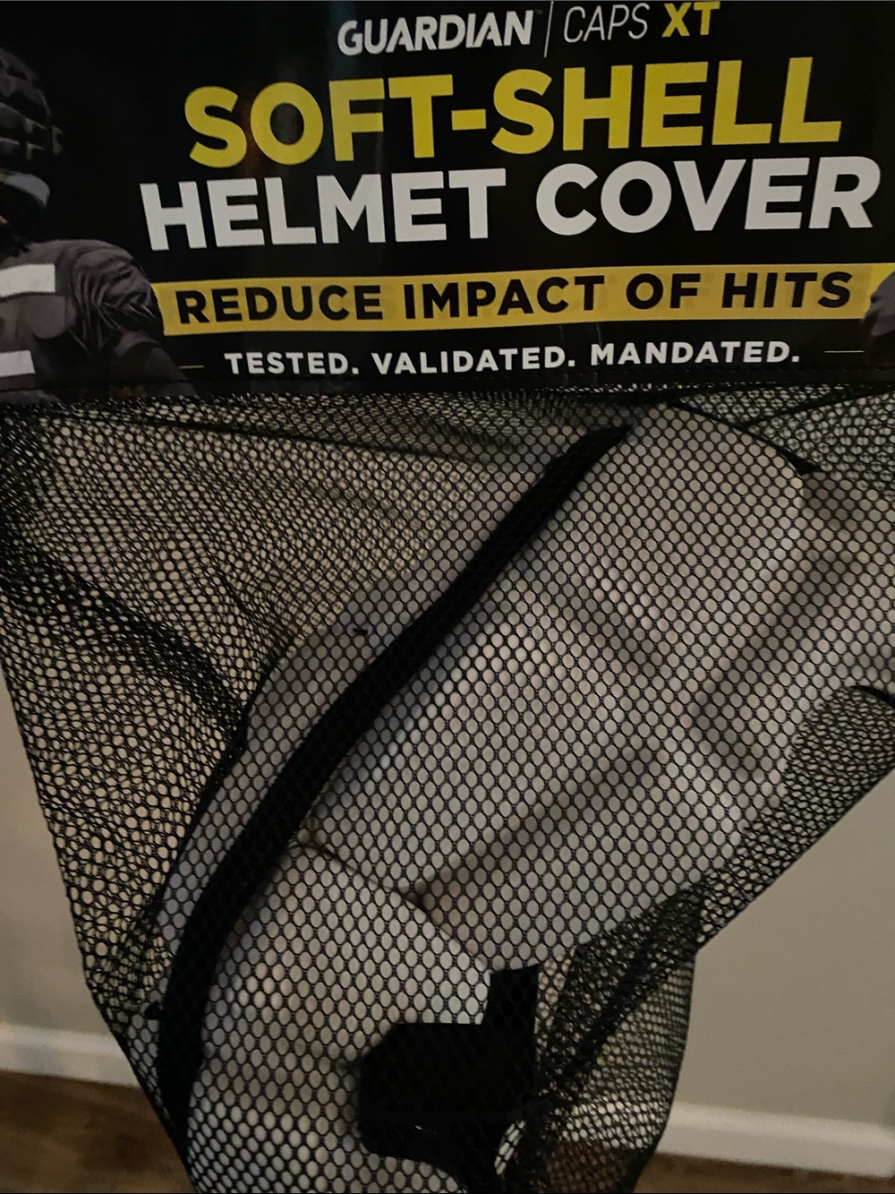 Guardian Soft-Shell Helmet Cover - Gray with Black Mesh